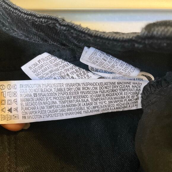 FOREVER 21 Women Skinny Jeans size 27 Black Mid Rise Stretch Boot Cut - Picture 9 of 11